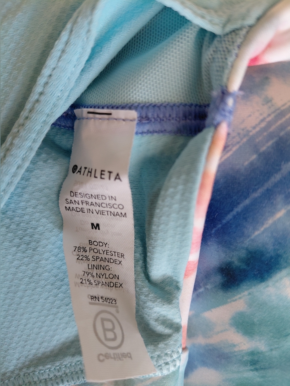 Athleta-Women's M Multicolor Tie-Dye Scoop Tank Hiking,Active Wear Swim - Picture 10 of 10